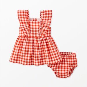 Hanna Andersson Red Gingham Baby Dress w/ Bloomers 6–12M Summer Picnic Outfit